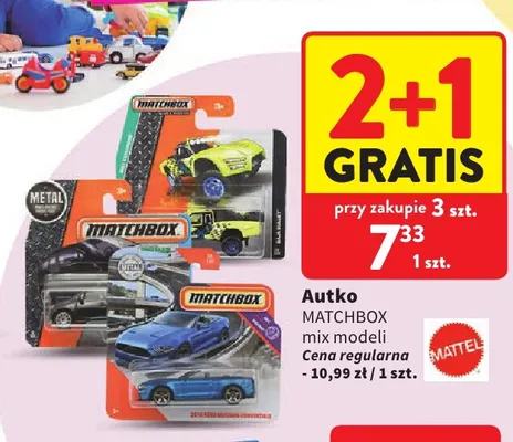 Autko MATCHBOX mix modeli promocja w Intermarche