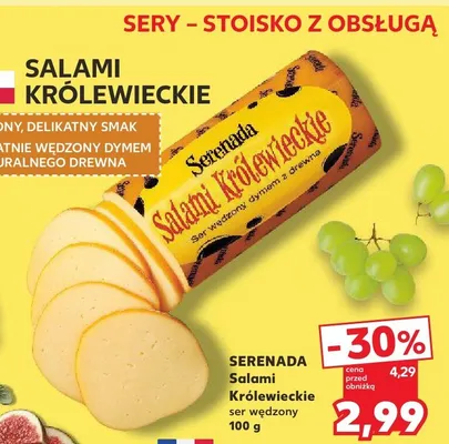 Salami Królewieckie ser wędzony Serenada promocja w Kaufland