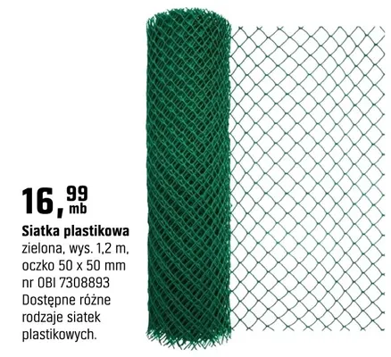 Siatka plastikowa zielona promocja w OBI
