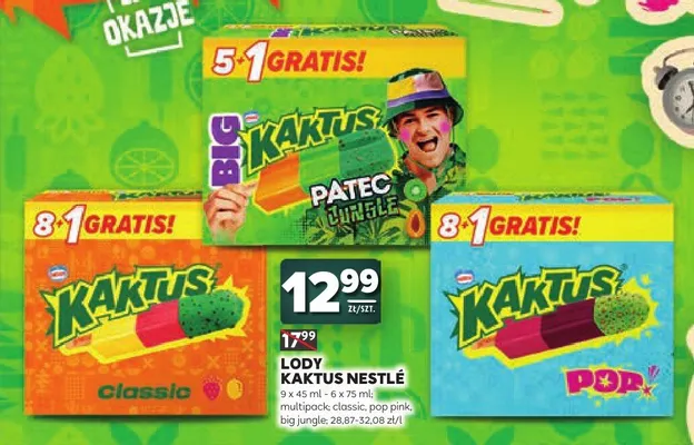 Lody Kaktus Nestlé Classic 9-pak promocja w Stokrotka