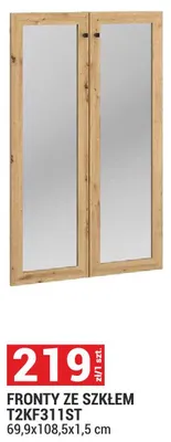 Fronty ze szkłem T2KF311ST 69,9x108,5x1,5cm promocja w Merkury Market