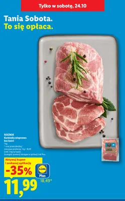 Karkówka wieprzowa bez kości Rzeźnik promocja w Lidl