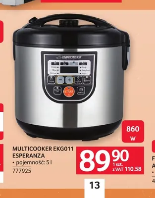 Multicooker EKG011 Esperanza promocja w Selgros