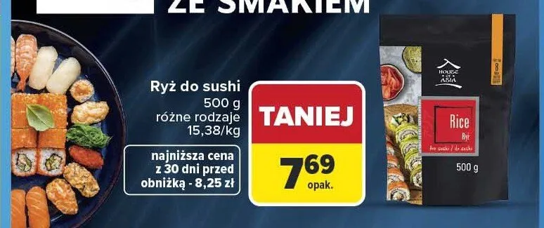Ryż do sushi House of Asia promocja w Carrefour