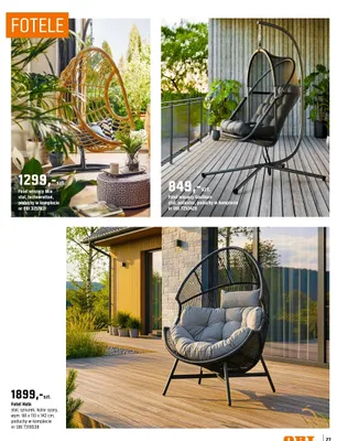 Fotel wiszący Goldburn promocja w OBI