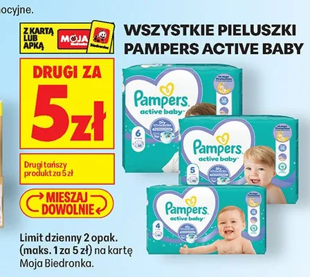 Pieluszki Pampers Active Baby promocja w Biedronka