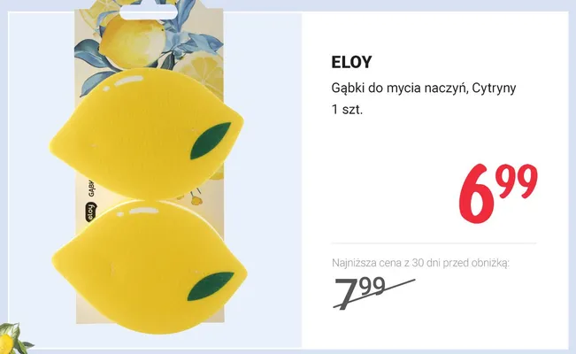 Gąbki do mycia naczyń ELOY Cytryny promocja w Rossmann