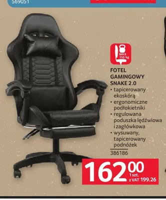 Fotel gamingowy Snake 2,0 promocja w Selgros