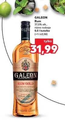Rum Galeon Gold 37,5% promocja w Kaufland