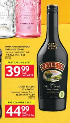 Likier Baileys Original Irish Cream 17% promocja w Selgros