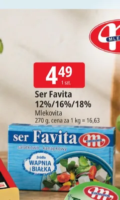 Ser Favita 18% Mlekovita promocja w Leclerc