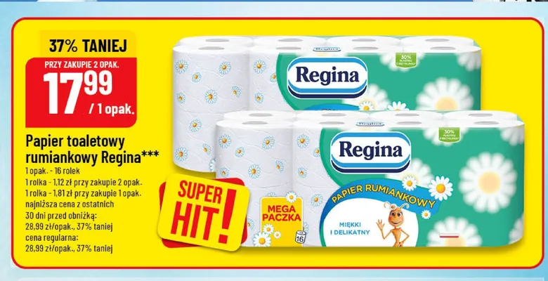 Papier toaletowy rumiankowy Regina promocja w POLOmarket