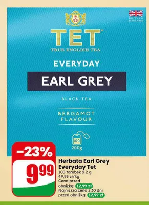 Herbata czarna Earl Grey Everyday Tet promocja w Dino