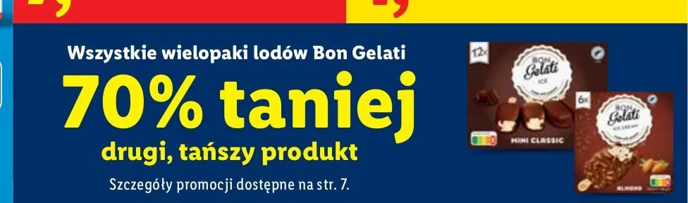 Wielopaki lodów Bon Gelati promocja w Lidl