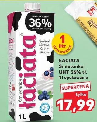 Śmietanka UHT 36% tł. 1l promocja w Kaufland