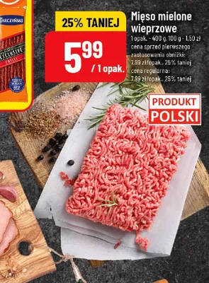 Mięso mielone wieprzowe promocja w POLOmarket