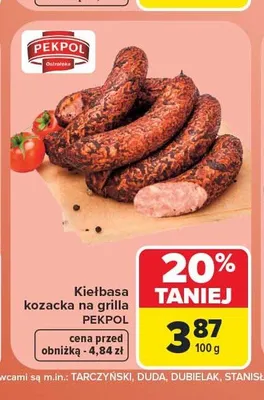Kiełbasa kozacka na grilla Pekpol promocja w Carrefour