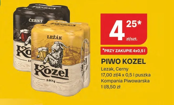 Piwo Kozel Cerny promocja w Chorten