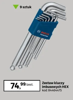 Zestaw kluczy imbusowych Hex Bosch Professional promocja w Leroy Merlin