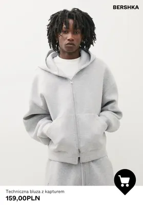 Techniczna bluza z kapturem Bershka promocja w Bershka