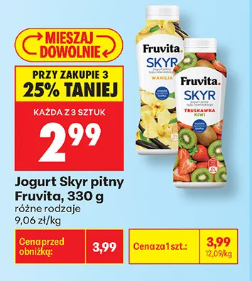 Jogurt kiwi Fruvita promocja w Biedronka