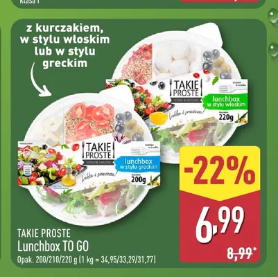 Lunchbox TO GO Takie Proste z kurczakiem promocja w Aldi