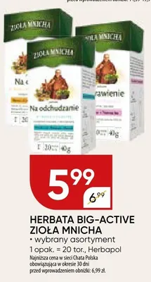 Herbata Big-Active zioła miętna promocja w Chata Polska