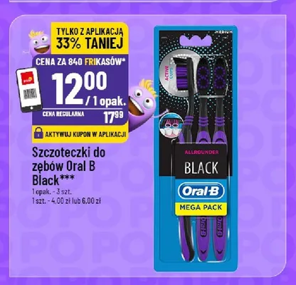 Szczoteczki do zębów Oral-B Black Allrounder promocja w POLOmarket
