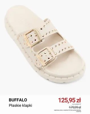 Klapki płaskie Buffalo promocja w Deichmann