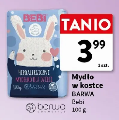 Mydło w kostce Barwa Bebi hipoalergiczne promocja w Intermarche