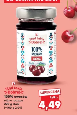 Dżem 100% owoców Stąd takie Dobre! promocja w Kaufland