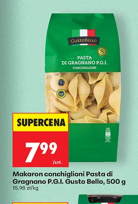 Makaron conchiglioni Pasta di Gragnano P.G.I. Gusto Bello promocja w Biedronka