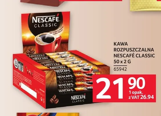 Kawa rozpuszczalna Nescafé Classic promocja w Selgros