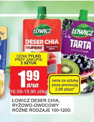 Deser chia Łowicz promocja w Bingo