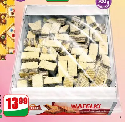 Wafle z kremem z mlecznej czekolady Artur promocja w Dino