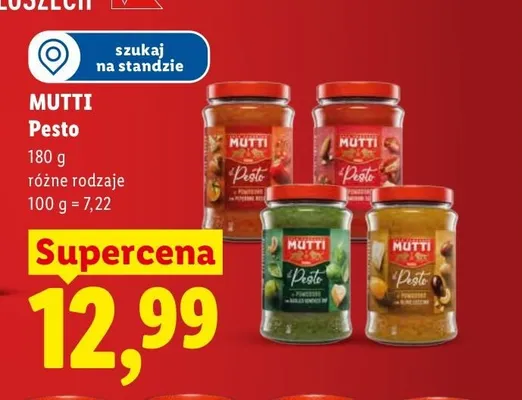Pesto z zielonych pomidorów Mutti promocja w Lidl