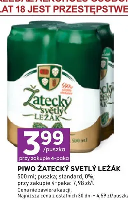 Piwo Žatecký Světlý Ležák promocja w Stokrotka