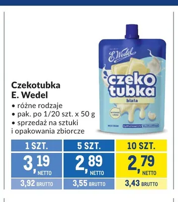 Czekotubka E.Wedel promocja w Makro
