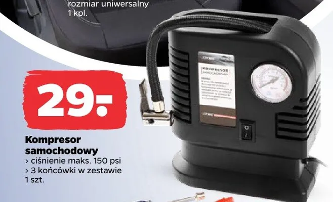Kompresor samochodowy promocja w Netto