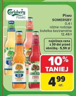 Piwo smakowe Somersby Cherry & Apple promocja w Carrefour