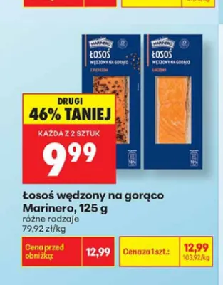 Łosoś wędzony na gorąco z pieprzem Marinero promocja w Biedronka