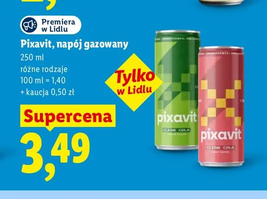 Napój gazowany Pixavit promocja w Lidl