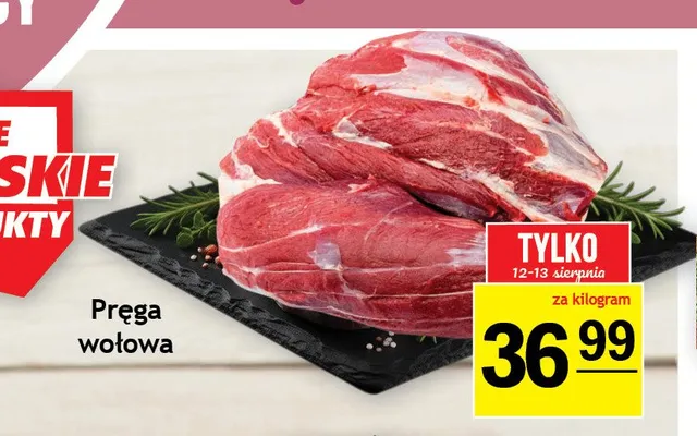 Pręga wołowa promocja w Gram Market