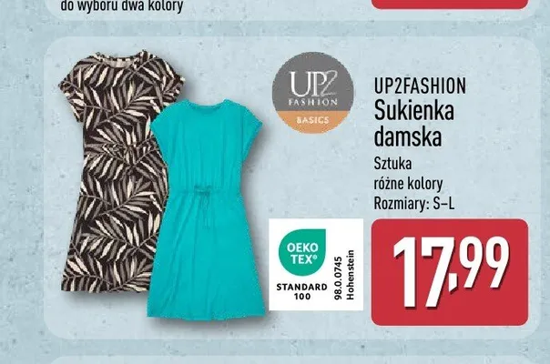 Sukienka damska UP2FASHION promocja w Aldi