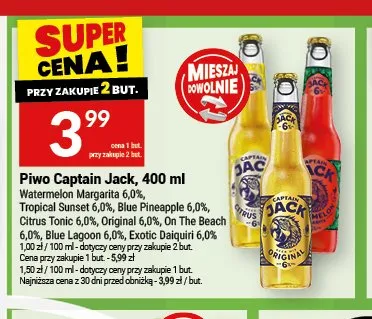 Piwo Captain Jack Watermelon Margarita promocja w Twój Market