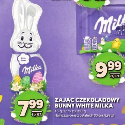 Zając czekoladowy Bunny White promocja w Stokrotka