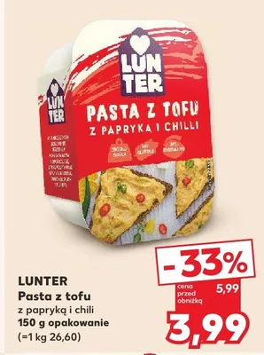 Pasta z tofu z papryką i chili promocja w Kaufland