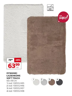 Dywaniki łazienkowe Soft Touch 60x90 cm promocja w Komfort