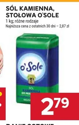 Sól stołowa O'Sole promocja w Stokrotka