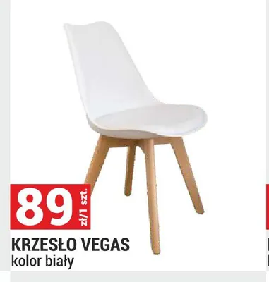 Krzesło Vegas kolor biały promocja w Merkury Market